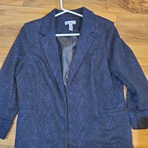 Kim Rogers Jacket Blazer 3/4 Sleeve Pockets Sz 8